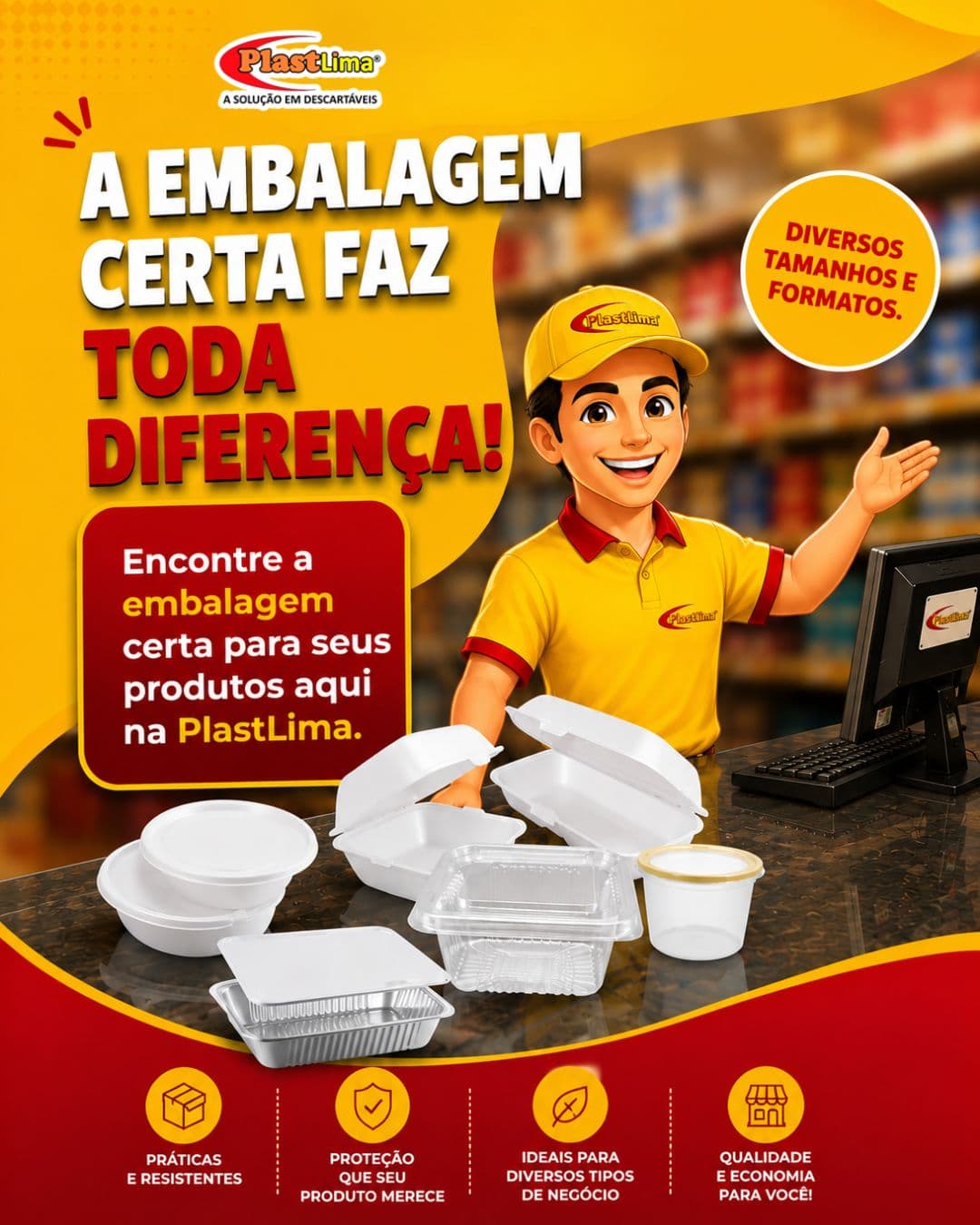 A embalagem certa faz toda diferença — embalagens Plastlima para seus produtos